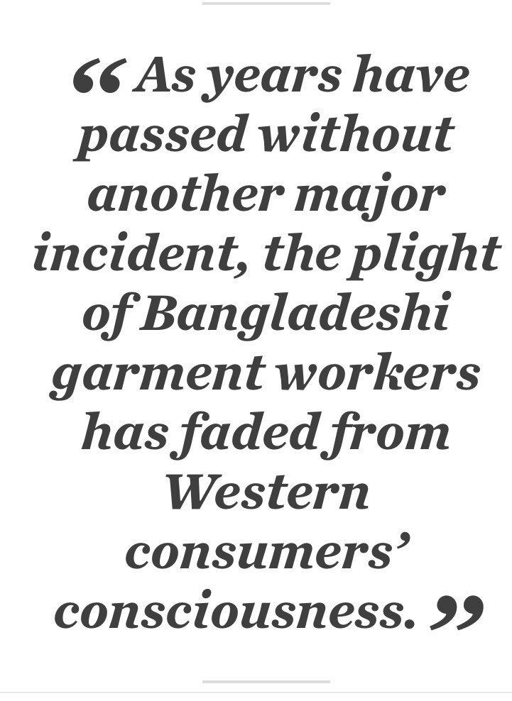 Wat je niet ziet bestaat niet? Wel dus. Lees <a href="/BoF/">The Business of Fashion</a>  6 Years After Rana Plaza, Worker Safety Is Under Threat in Bangladesh Again businessoffashion.com/articles/profe…