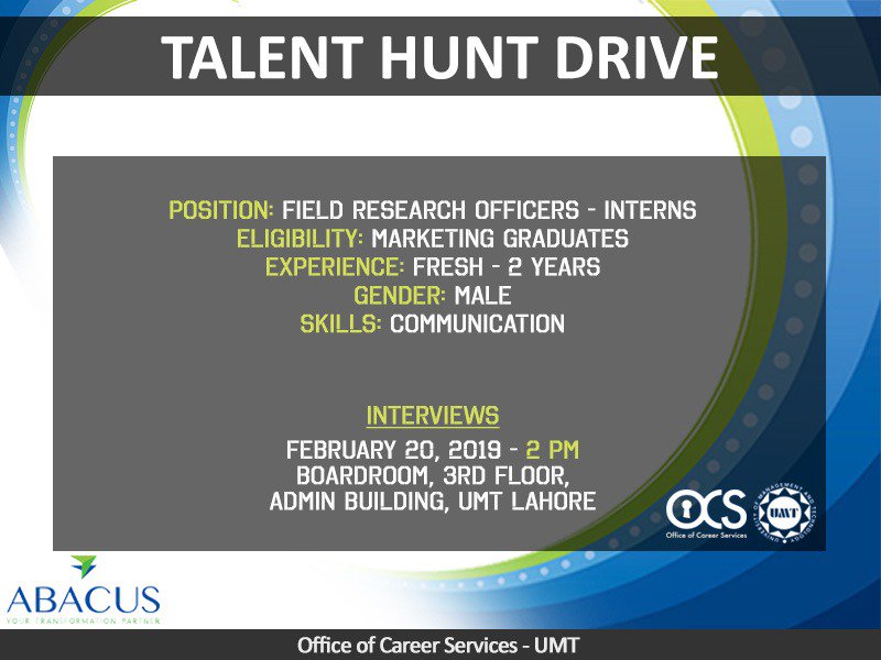 of_umt's tweet image. #DateUpdate #AbacusRecruitmentDrive #UMT #OCS