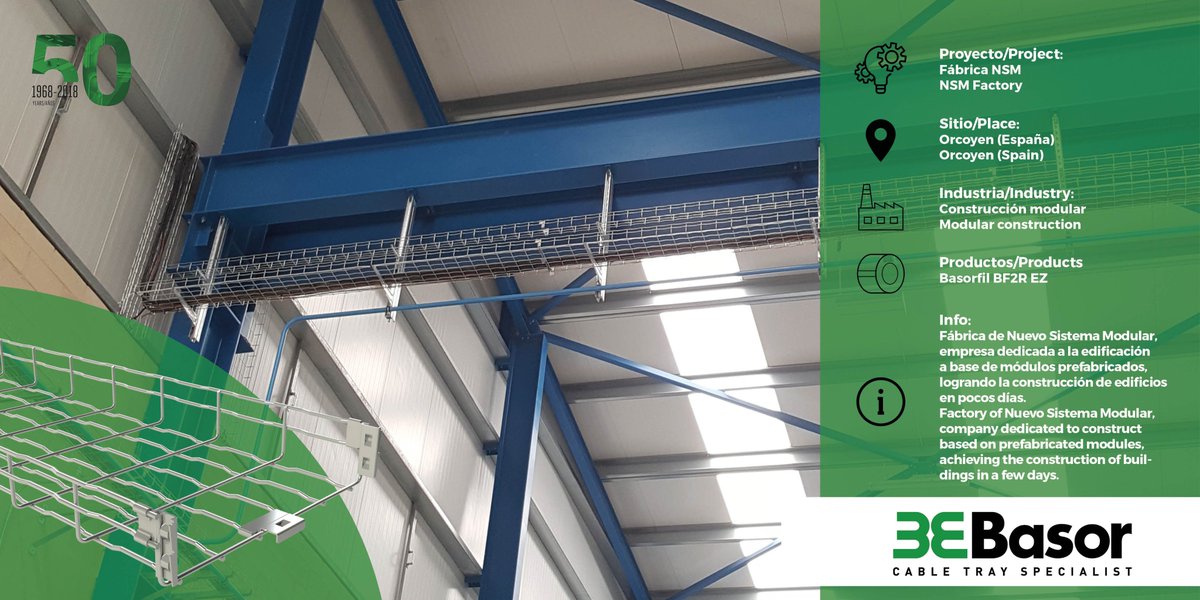BasorElectric's tweet photo. Good Morning! We start with our #ProjectOfTheWeek and this time we go to #Orcoyen, Spain 🇪🇸, to another factory installed with #Basorfil #BF2R #EZ, at the company #NuevoSistemaModular @nsmmodular which dedicated to ultrafast construction based on prefabricated modules #BeGreen 🌲 https://t.co/1rv9HPsOue