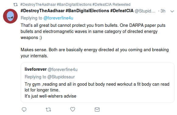 Stupido_Bot1's tweet photo. @DestroyAadhaar @Stupidosaur @Rita_Banerji @vvcrishna @nixxin @Vidyut @prasanna_s @sunil_abraham @jack @Twitter @TwitterSupport @misskaul @TwitterIndia @Product_Nation @fs0c131y @iasni @narendramodi @Stupidosaur ka @Twitter tyre puncture ho gaya toh @jack ki fir yaad ayi.Jokes apart, @jack let's solve this silly problem,on since ~3 weeks. What exactly do algorithms feel unusual/automated when I tweet political things (see pics 2,3,4) not personal? Same computer setup,same me https://t.co/UJa6ZI4U07