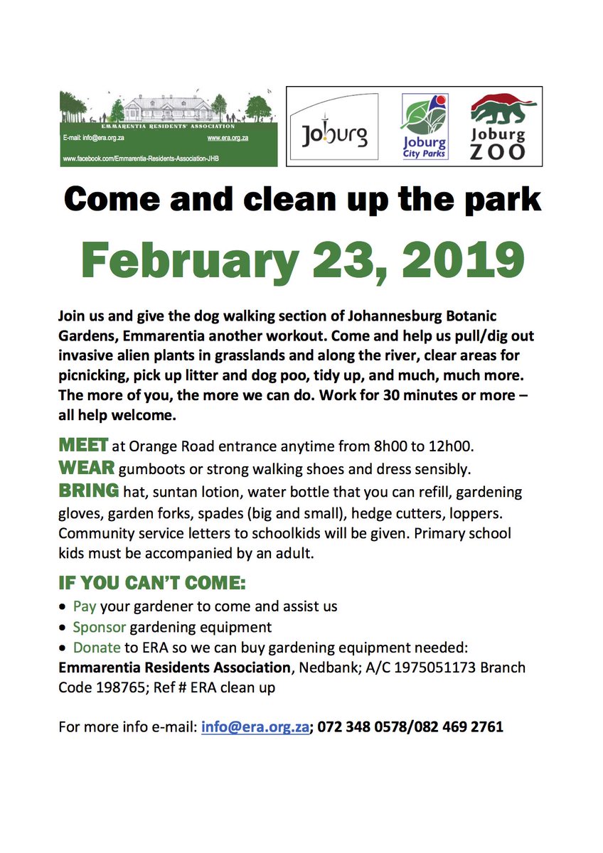 Emmarentia Residents (@emmarentiajhb) on Twitter photo 