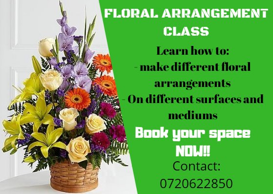 5 day Floral arrangement classes  
25th Feb to 1st of march
Limited space book yours Now
#flowers #floral #class #flowerarrangment