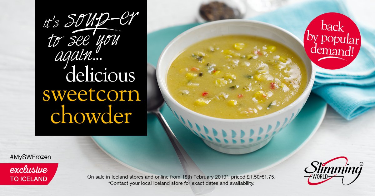 SlimmingWorld's tweet image. Mix up your menu this week with some fresh #weightloss-friendly meals – there’s a mouth-watering Mexican pork fiesta and a Moroccan-inspired veggie tagine joining our #MySWFrozen range @IcelandFoods  – plus our sweetcorn chowder is back by popular demand, too!