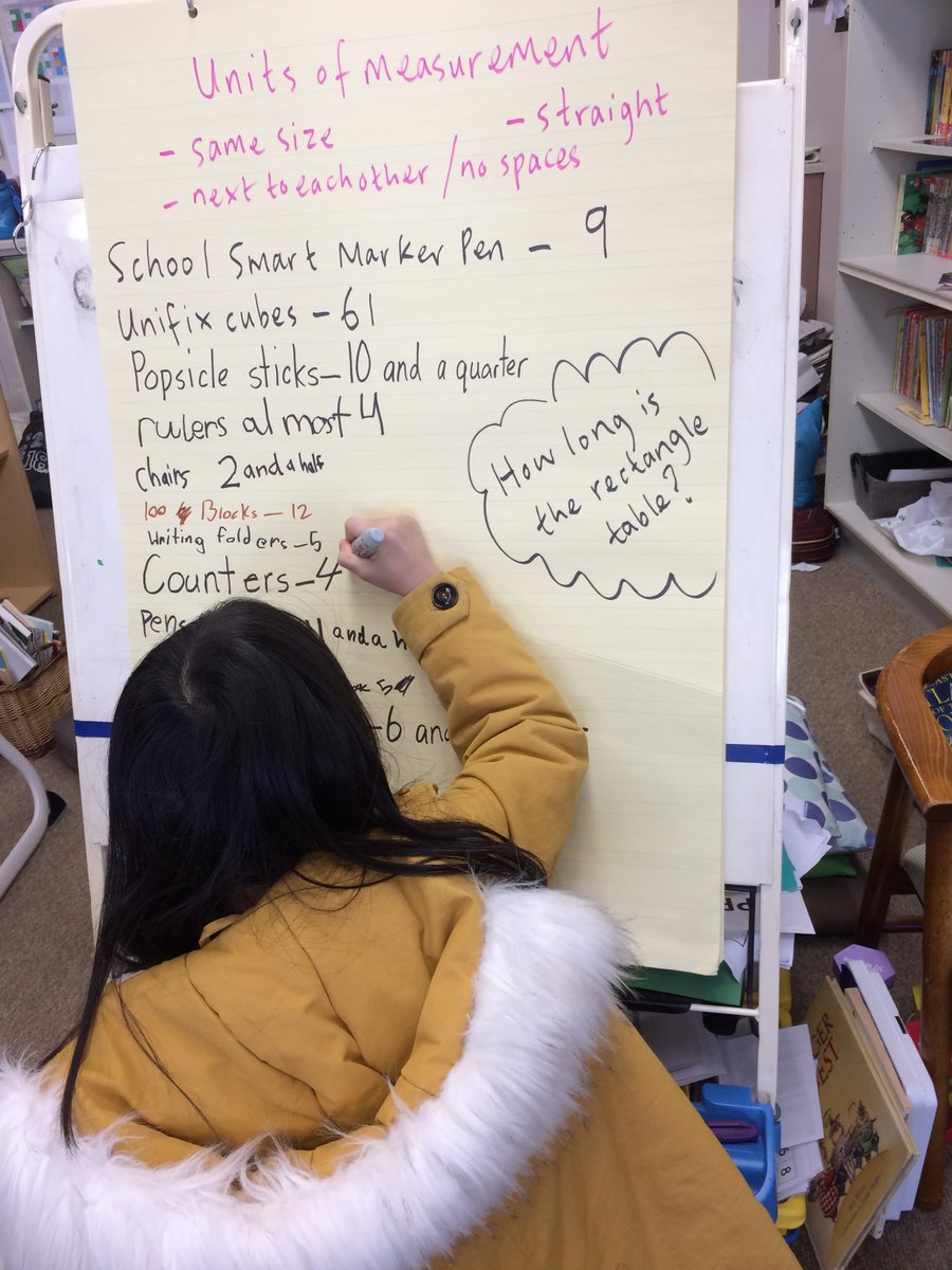 NIS_Grade2's tweet image. 6 1/4 magic tree house books, 2 1/2 chairs, 61 unifix cubes. Finding accuracy with units of measurement for our rectangular tables...
#NISinquire #Unitsofmeasurement
