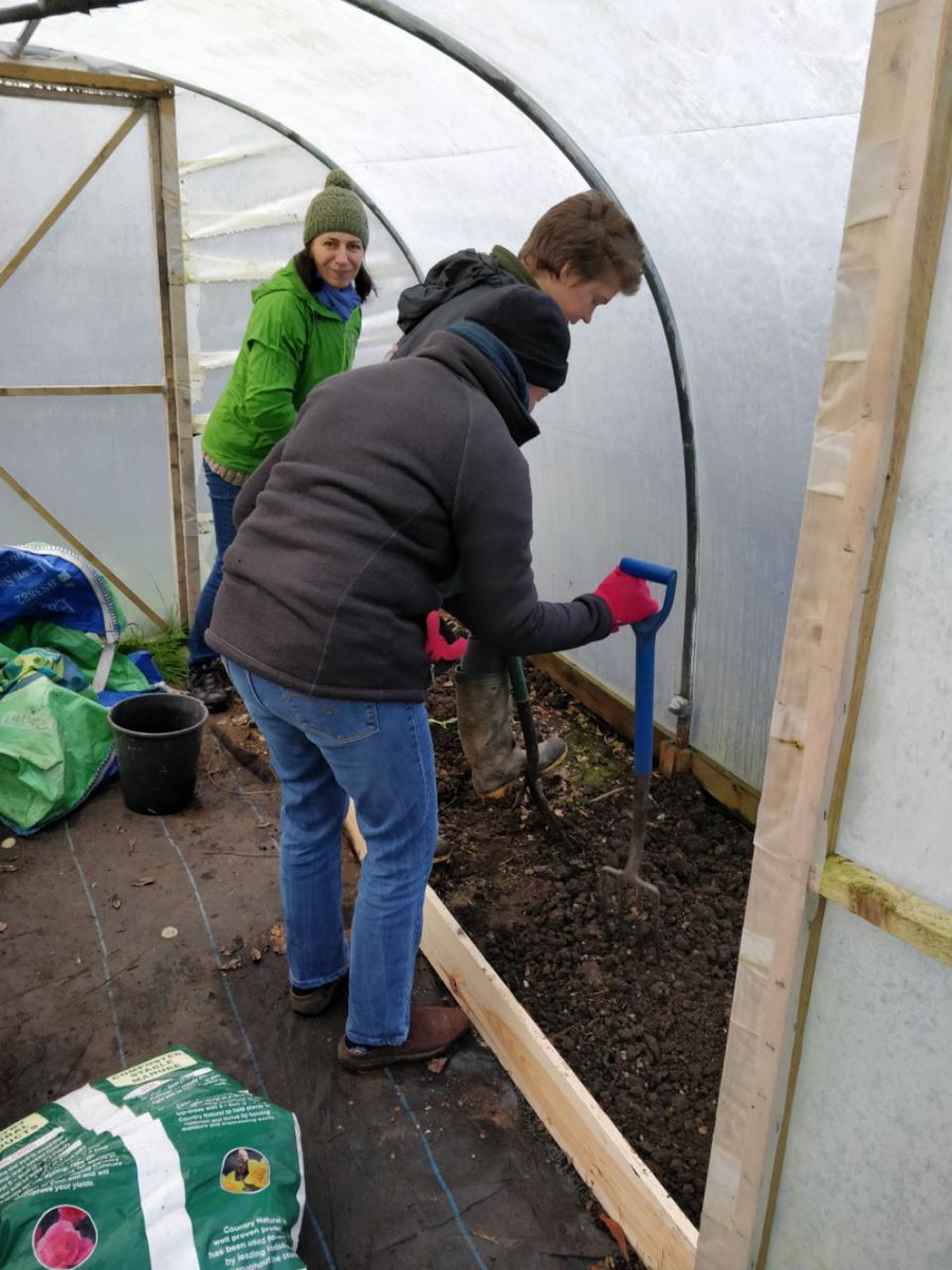 TransitionChi's tweet image. The new Poly tunnel at Bishops Palace Gardens. Come along if you can and help get the gardens ready for Spring. For dates and times please go to transitionchichester.org.uk