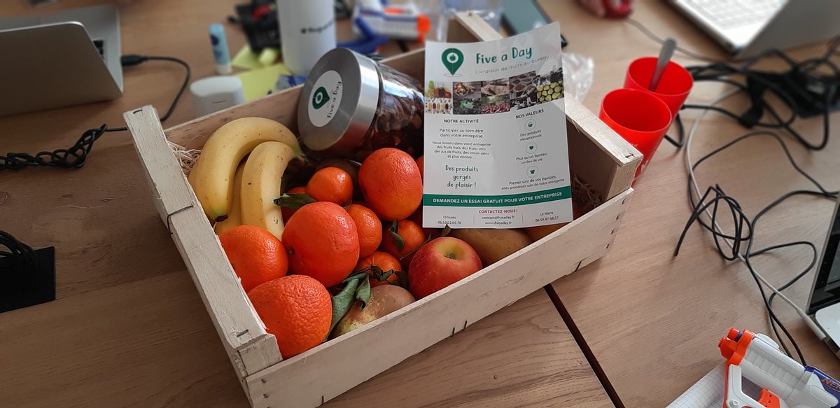 Livraison de fruits au bureau <a href="/ProjetIO/">Projet I/O</a> avec Five a Day ! #Health