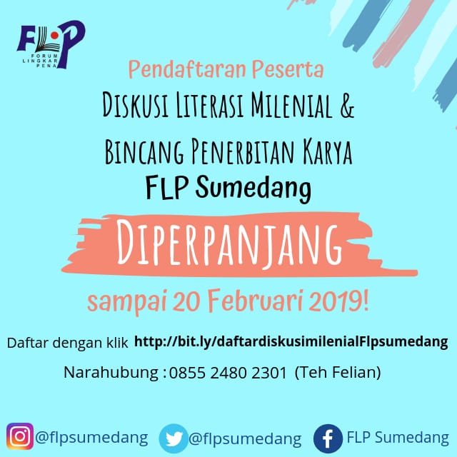Ada kabar baik, loh! Pendaftaran diperpanjang, nih!  Ayo yang belum daftar, segera daftar, ya!