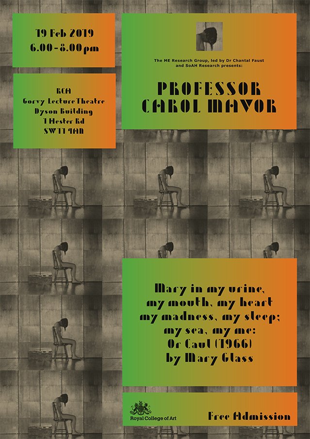 SoAH Research Presents (@rca_vclectures) on Twitter photo TOMORROW! JOIN US! Tuesday 19 Feb. 6pm SoAH Research Presents: 'Me'with Prof #carolmavor led by Dr #chantalFaust <a href="/RCAartshuman/">RCAartshumanities</a> <a href="/RCA/">Royal College of Art</a> SW11 4AN Battersea bit.ly/2Ggan07 TOMORROW! JOIN US! Tuesday 19 Feb. 6pm SoAH Research Presents: 'Me'with Prof #carolmavor led by Dr #chantalFaust <a href="/RCAartshuman/">RCAartshumanities</a> <a href="/RCA/">Royal College of Art</a> SW11 4AN Battersea bit.ly/2Ggan07