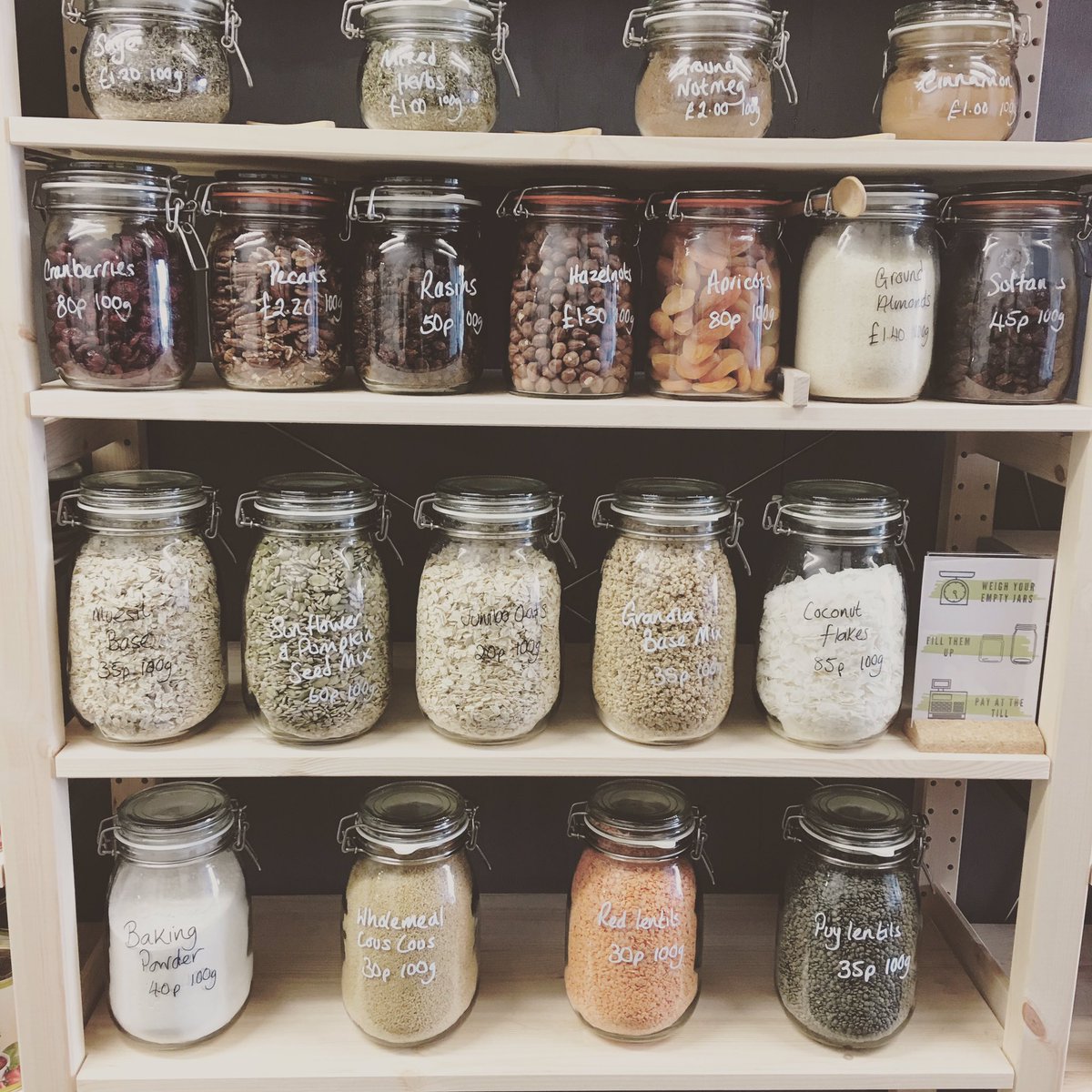 veginthe's tweet photo. We have introduced dry food refills to Veg in the Shed. A great addition to our cleaning refills and vegetables! #zerowaste #Launceston #shoplocal #supportlocal https://t.co/hWPOp81Uoy