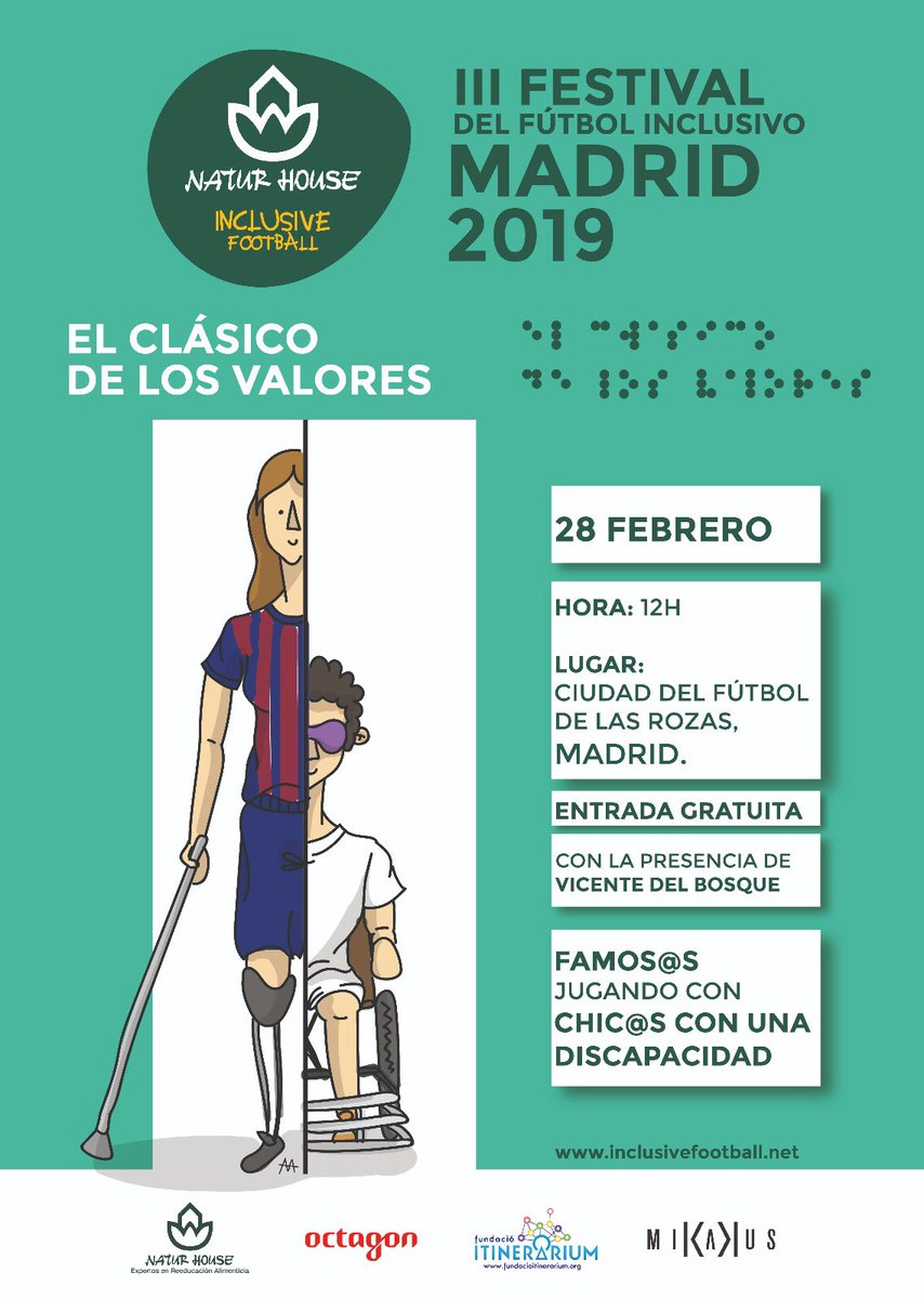 'El clásico de los valores'. ⚪↔️🔵🔴 CARTEL OFICIAL 📷⚽💥 <a href="/NaturhouseSpain/">Naturhouse</a> <a href="/mikakus/">Mikakus Barcelona</a> #28F #Madrid Lugar: Ciudad Deportiva Las Rozas Selección Española de Fútbol @SeFutbol 👏👏👏