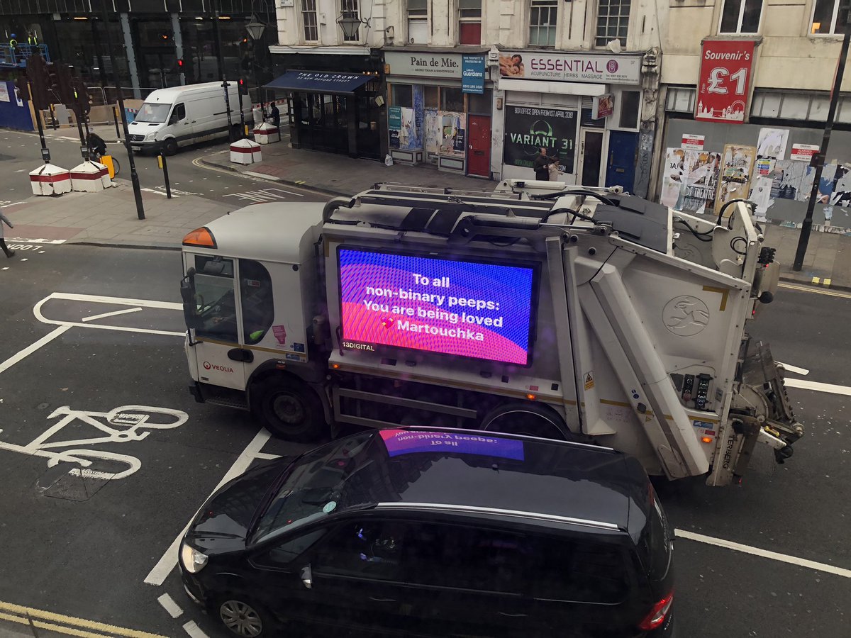alexmarshall81's tweet photo. The Valentines Day rubbish truck is still in action. Amos, good news: you are not complete trash! https://t.co/jaSuSH5c1x