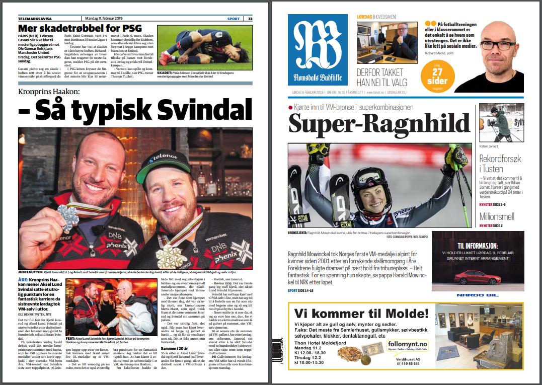 Alpint-VM i <a href="/Are2019/">We Are Hallam Graduation 2019</a> er historie. Vi tok en titt på omtalen under VM, Alpinlandslaget er omtalt 2945 ganger⛷️! Topp 3 mest omtalte utøvere:

1. <a href="/akselsvindal/">Aksel Lund Svindal</a> (766)🥈
2. <a href="/Kjansrud/">Kjetil Jansrud</a> (632)🥇
3. <a href="/RagMow/">Ragnhild Mowinckel</a> (595)🥉

Vi gratulerer med storslått norsk medaljefangst og innsats!🏆🇳🇴