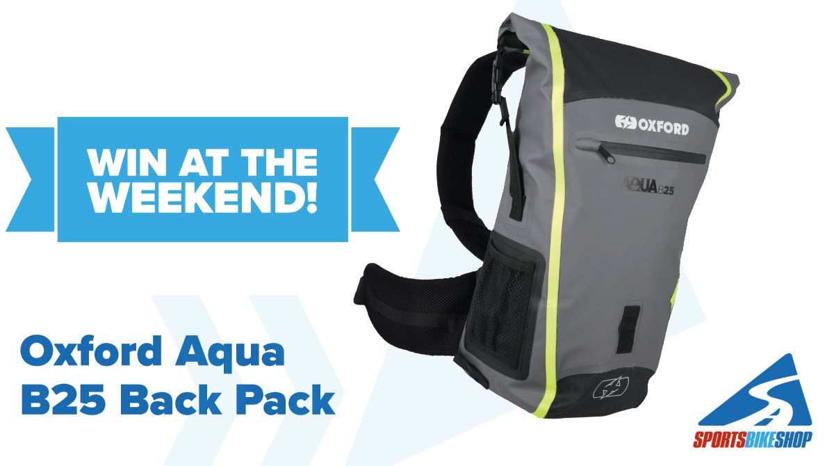 SPORTSBIKESHOP's tweet image. This weekend, we're giving you the chance to BAG an @OxfordProducts Aqua B25 waterproof back pack 😁 You know the drill... Follow us and RT to enter, and we'll pick a random winner on Monday morning at 9am! Prize info here... bit.ly/OxfordAquaB25 Good luck 🤞