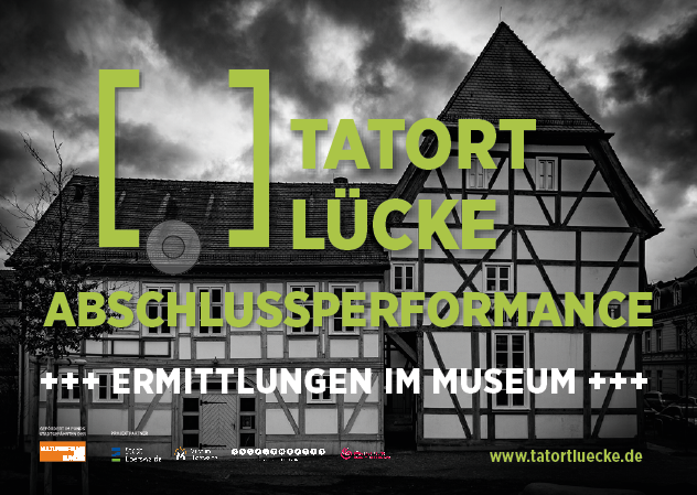 Unser riesengroßes, partizipatives Projekt TATORT LÜCKE mit starker Bürgerbeteiligung über 1,5 Jahre in Eberswalde geht an diesem Freitag, 22.2.2019 zu Ende. Um 18 Uhr starten die 'Ermittlungen im Museum', danach feiern wir natürlich!