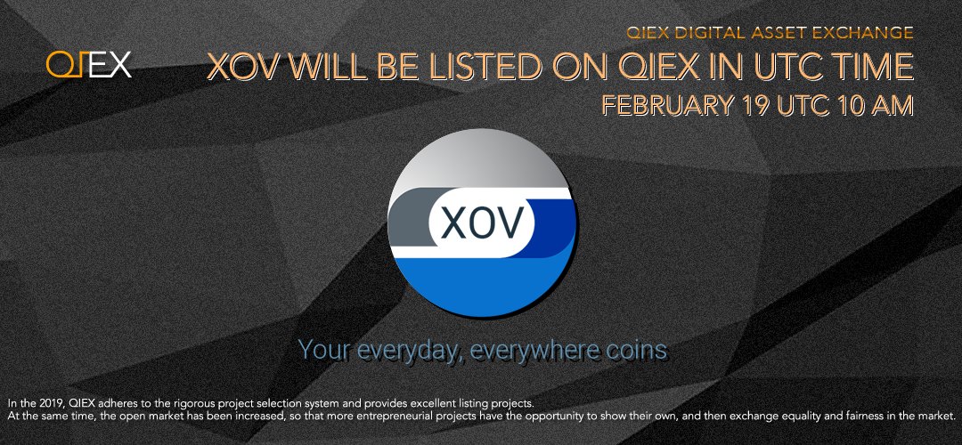 #XOV #XOVBank Open trading countdown 1 hour.
<a href="/XOVercoin/">XOV - as featured on Forbes</a>  is a quasi-star project of QIEX.