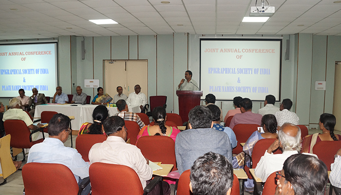 Director_DHT's tweet photo. We have successfully organized the 44th National Seminar of Epigraphic Society of India at Dr. MCRHRD Institute, Hyderabad on 16-18 Feb 2019. This was attended by scholars from all over the country. #EpigraphicSocietyofIndia #NationalSeminar @TelanganaCMO @KTRTRS @tsdamindia https://t.co/RR3QBJIlRi