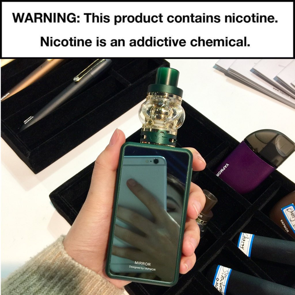vapmor's tweet photo. Mirror mirror on the mod, who’s the prettiest of them all?
👸🏻
#vapmor #morevapor #mirrormod #vtank #vapesociety #vapedaily #vapelife #greenlovers #mirror #mod #mirrorkit #keepitcloudy #vapeporn #girlswhovape #vapestyle #vapeon #vapefam #vapeshop #vapebrand #ecig #ecigarette https://t.co/WbH1fp7wqQ