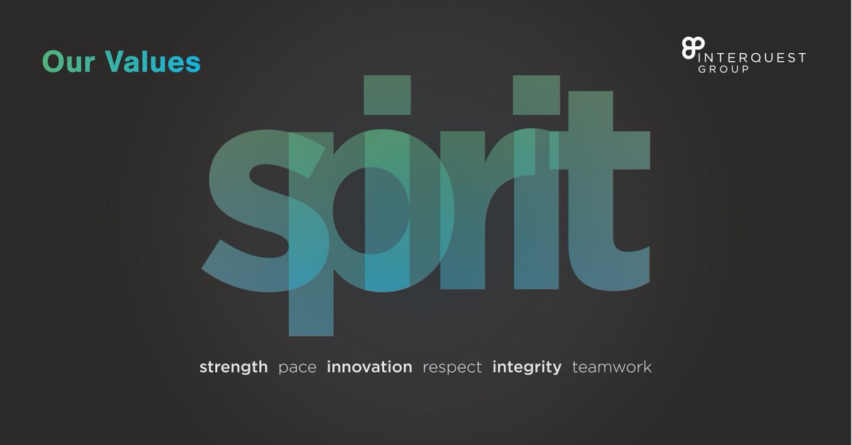 InterQuestGroup's tweet photo. Our #FamilySPIRIT comes from the #values which inform our decisions, drive our actions and influence our behaviours, both as a company and as individuals. To find out more about our values or to #JoinTheFamily, click here --> https://t.co/RDcKSNL9ph #SPIRIT #Careers #Jobs https://t.co/HSoYqKQpAZ