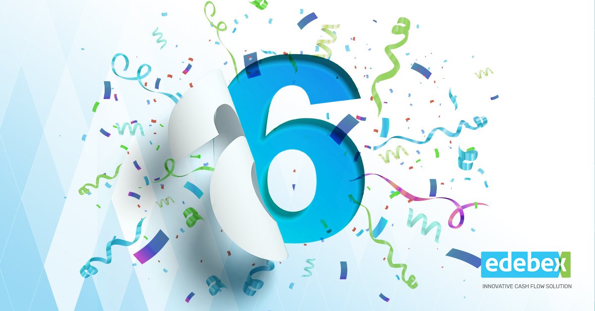 6 waanzinnige jaren... we beseffen elke dag dat dit zonder u niet mogelijk zou zijn. 6.000 keer bedankt, en gelukkige verjaardag Edebex! #happybirthday #fintech #Thankful
