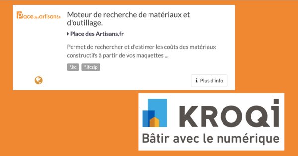 BenPimter's tweet photo. Le Moteur de Recherche de #matériaux et d’outillage @placedesartisan est disponible sur la plateforme de travail collaboratif #KROQI développé par les pouvoirs publics #PTNB https://t.co/6E6LJsZAql