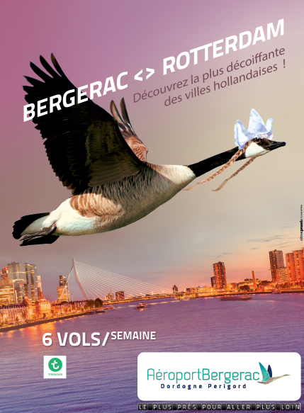Aerobergerac's tweet photo. Aéroport Bergerac Dordogne Périgord, accompagné du @CaviarDeNeuvic , @otperigueux, @paysdebergerac, @dordogneperigor et le domaine Belingard, vont occuper l'aéroport de Rotterdam ! Le but de cette opération sera de promouvoir la destination Dordogne Périgord auprès des passagers. https://t.co/BoTTiylX8A