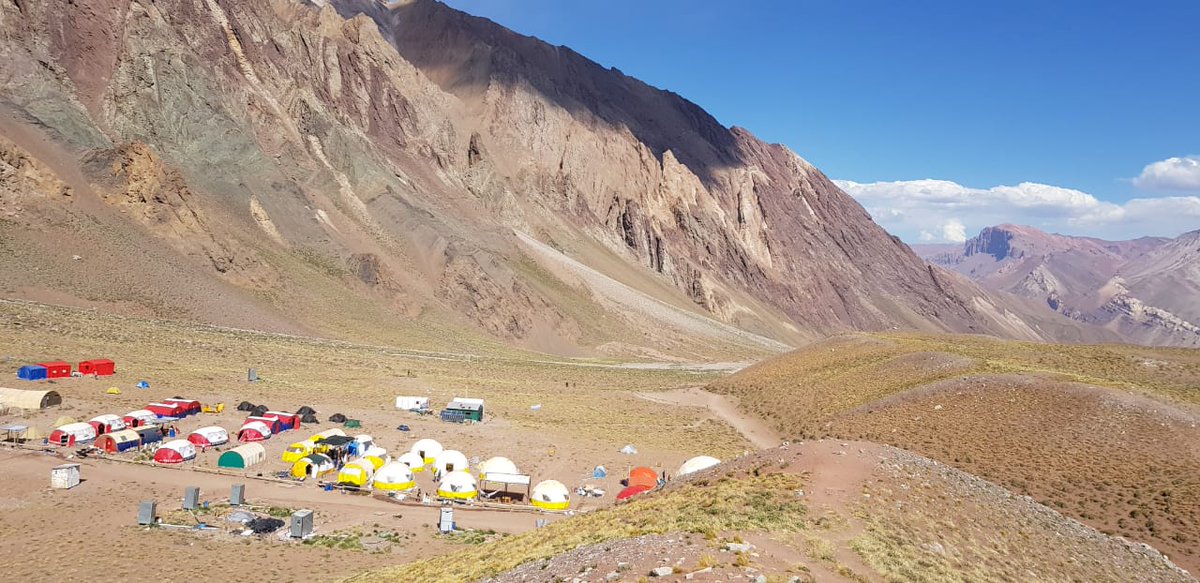 Dilmah's tweet photo. #SriLankan adventure junkie & #mountaineer @elmoexpeditions has just approached base camp at Mount #Aconcagua! Empowered by #DilmahConservation he is committed to scale South America's highest peak and bring awareness to #climatechange.
#ClimbForClimateChange #DilmahTea https://t.co/f2MWwQqYUn