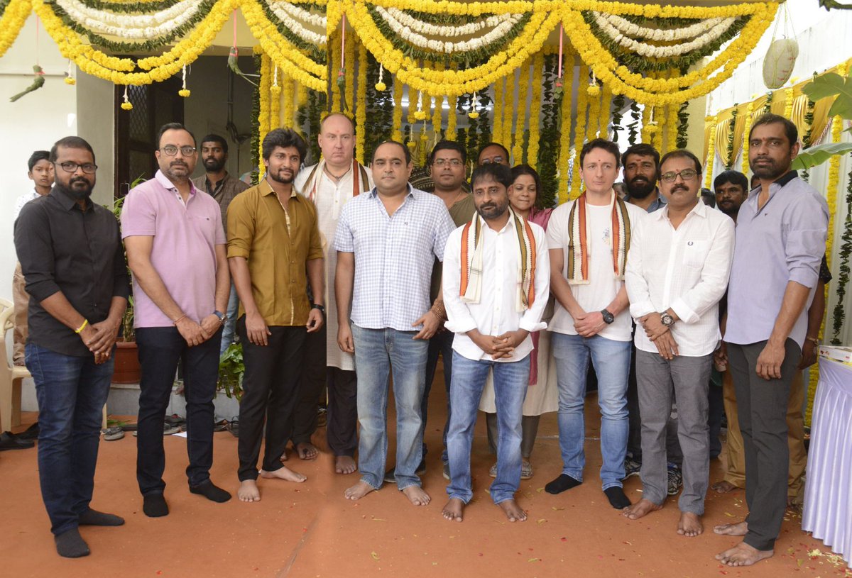 Natural star @NameisNani and Director @Vikram_K_Kumar movie launched. #Nani24 

Producer by @MythriOfficial 
A @anirudhofficial Musical
DOP @pcsreeram

#NANI24MovieLaunch