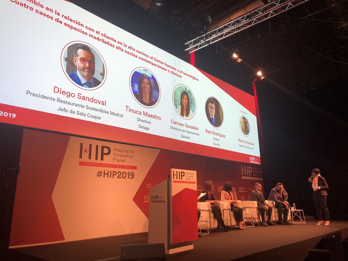 Madrid_RestSost's tweet photo. #HIP2019 #AreYouIn @JdSandovalCOQUE hablando de la relación con el cliente como seña de identidad junto a @restzalacain #Horcher #Destage https://t.co/v4gqNe2b5l
