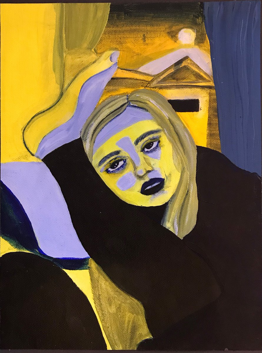My Sister on an Off Day by Florence is another fantastic entry being put forward to the <a href="/RCA/">Royal College of Art</a> Young Art Exhibition which raises money for <a href="/CR_UK/">Cancer Research UK</a>. We love the bold use of colour in this painting! Good luck Florence 🤞
#art #painting #artist #education