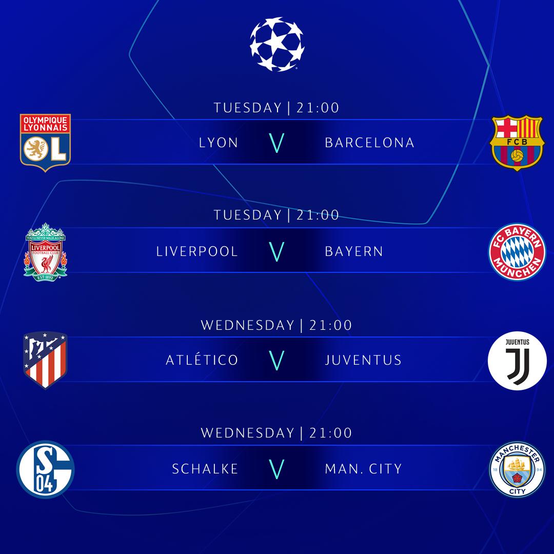 UEFA Champions League on Twitter: "The round of 16 continues this week! 🙌 Who are you backing? 🤔 #UCL https://t.co/4wB5P9MF6W" /