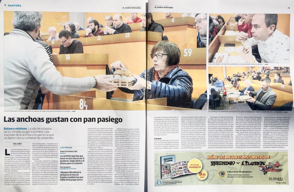Pan 🥖 Pasiego para las #anchoas.
#TerritorioAnchoa celebró en Santoña la primera de sus jornadas. 

En Nuevo Libe encontrarás el mejor pan para maridar con nuestras anchoas.

Noticia vía eldiariomontanes.es 17/02/2019 <a href="/cofradiaanchoa/">CofradíadelaAnchoa</a>