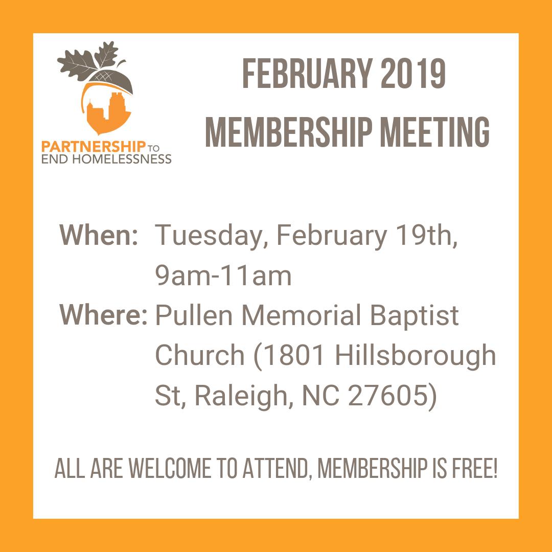 Join us for the Partnership’s first membership meeting of 2019! All existing members are invited to attend as well as anyone interested in becoming a member. There is no cost. Meetings will be bi-monthly and occur on the third Tuesday of every other month. Hope to see you there!
