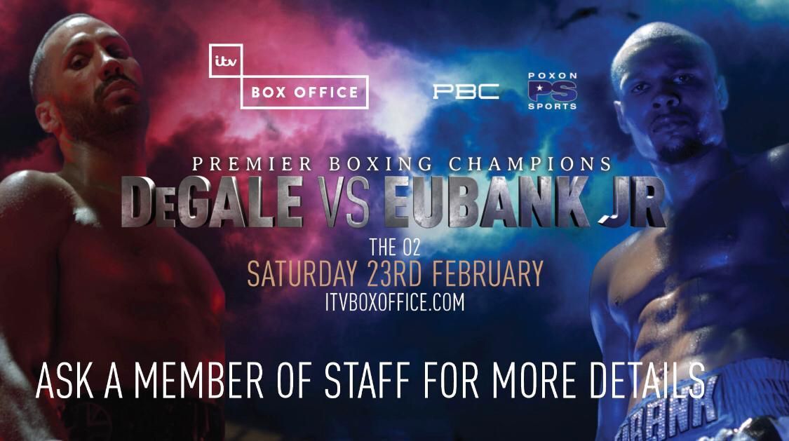 MarketTavSaints's tweet photo. 🥊 Fight Week 🥊

🥊 Watch James DeGale v Chris Eubank Jr live here on ITV Box Office this Saturday! 

🥊 The winner of this fight should go on to challenge for a world title. 

🥊 Who are you backing to win? https://t.co/gLlZsJOChu