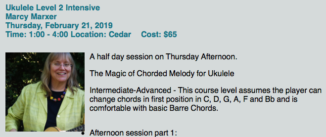 CathyandMarcy's tweet image. Chorded Melody for Ukulele intensive class at @Wintergrass this Thursday with THE @MarcyMarxer - just a few spaces left. #seattle #uke #ukelesson #uketeacher #roysmeck #ukulele #jazz #swing #marcymarxer #ukelove