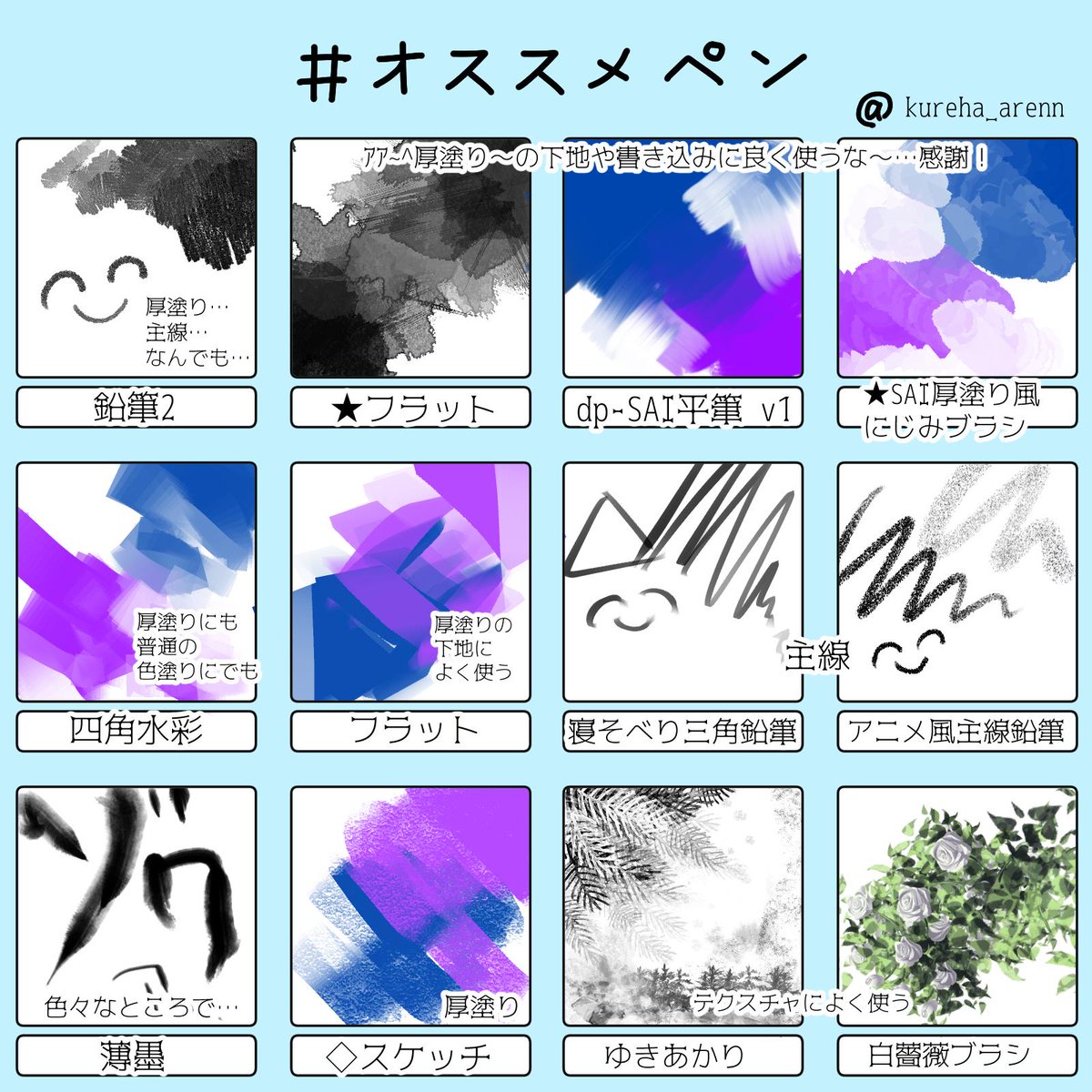 Twitter पर 星月 流菜 これ良く使うブラシ テクスチャにつかうのはもっと色々沢山使うけど Twitter पर 星月 流菜 これ良く使うブラシ テクスチャにつかうのはもっと色々沢山使うけど