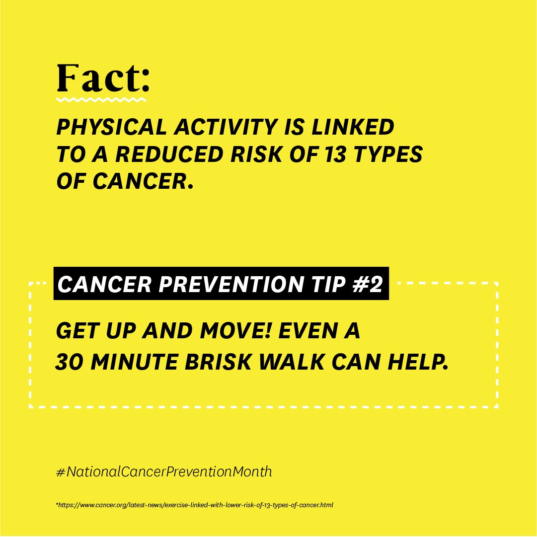 Step 1: Read this tip. 👀
Step 2: Step away from the screen and take a walk! 🚶♀️
#nationalcancerpreventionmonth #omaze