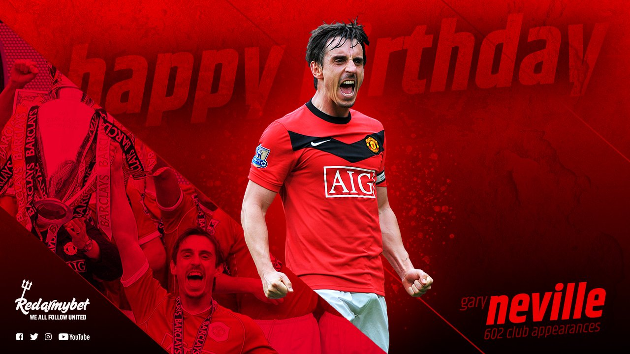 Happy Birthday to United legend Gary Neville!    