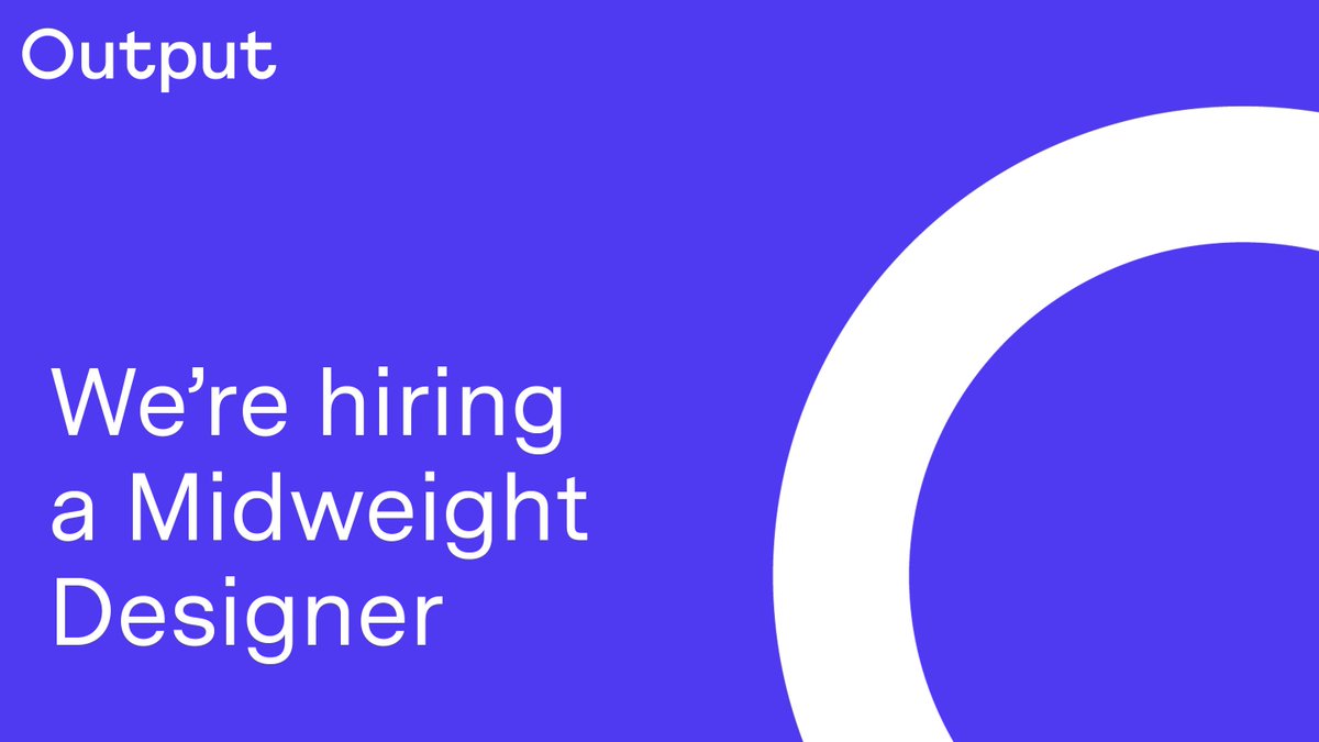 Fancy a new challenge? We're on the lookout for a Midweight Designer that's up for helping brands #AdaptAndThrive studio-output.com/news/were-hiri…
