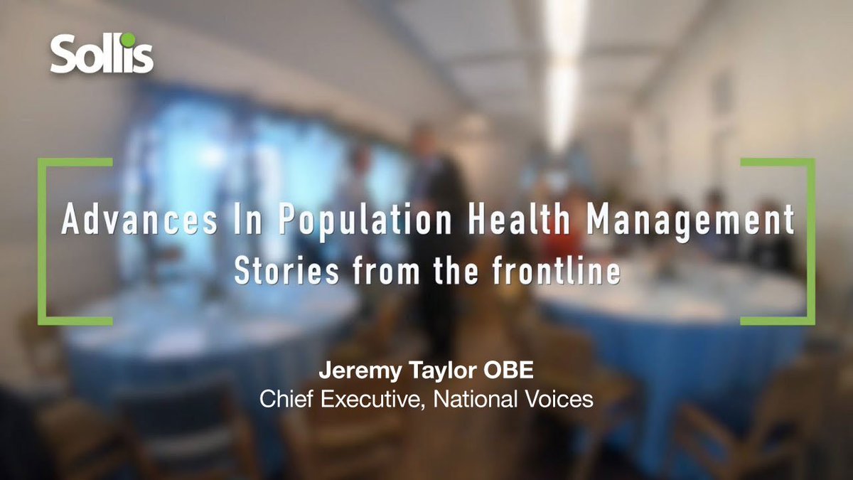 From our Population Health Management workshop - Jeremy Taylor of National Voices: How can population health management serve individuals and communities to improve health in the real world? youtu.be/_1BYxJ7tUC8 #PopulationHealth