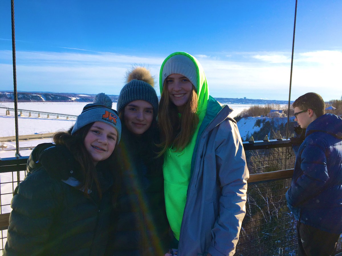 ProfAndersonGA's tweet image. Montmorency Falls is a gorgeous backdrop for our last day in #Quebec.  #GAinQuebec 🇨🇦✨🌈