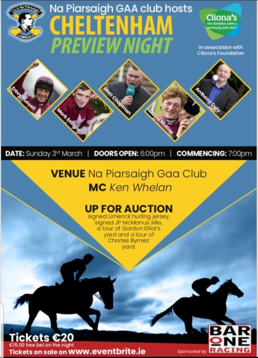 Cheltenham Preview night
More: napiarsaighgaa.com/2019/02/18/che…