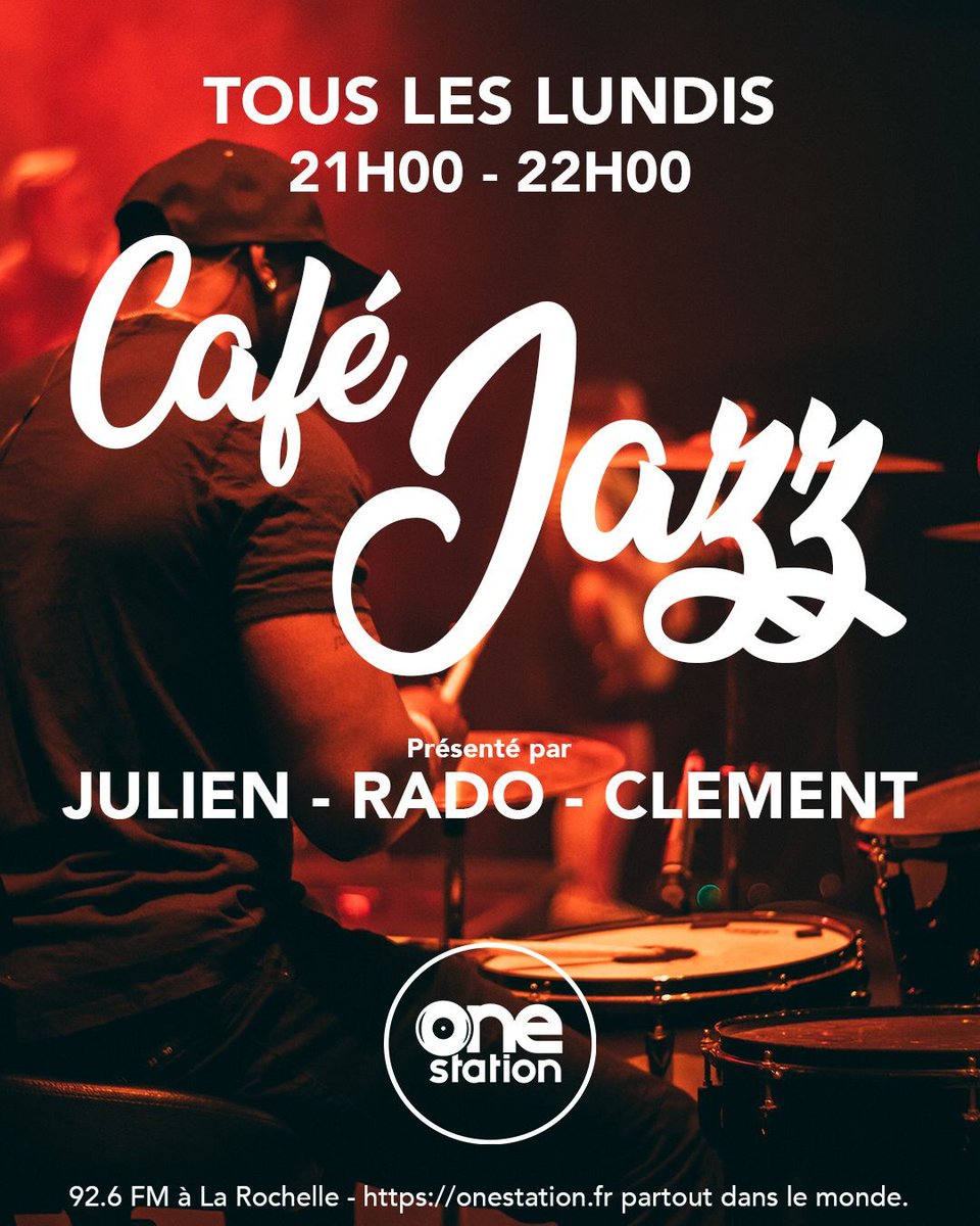 onestationfr's tweet photo. 🎷CAFÉ JAZZ🎷
Ce soir retrouvez votre émission 100% Jazz présentée par Rado et Clément de 21h00 à 22h00 ! 

Écoutez nous sur le 92.6 à La Rochelle ou sur https://t.co/XQGtsT3DcE partout dans le monde 🌍 https://t.co/i7mSRIaw3b