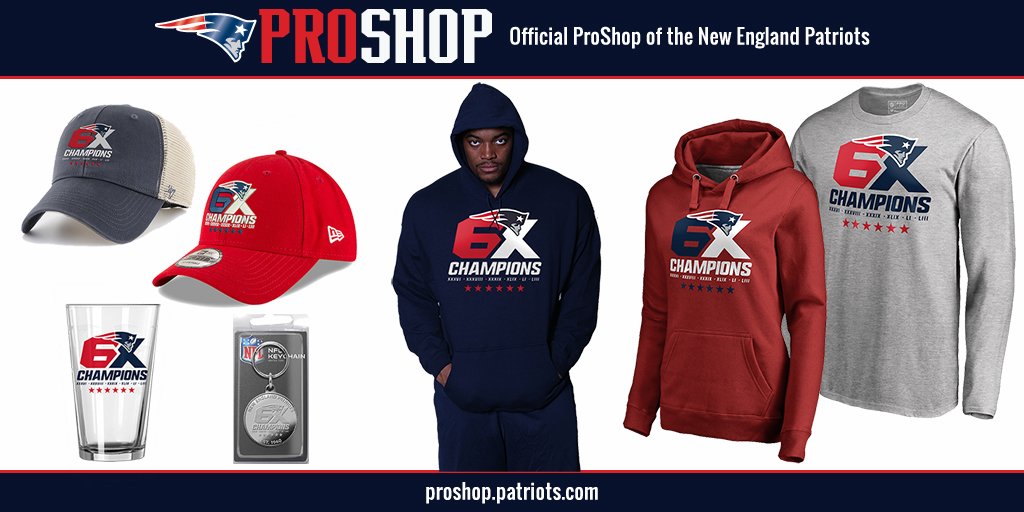 patriots 6x champions hoodie