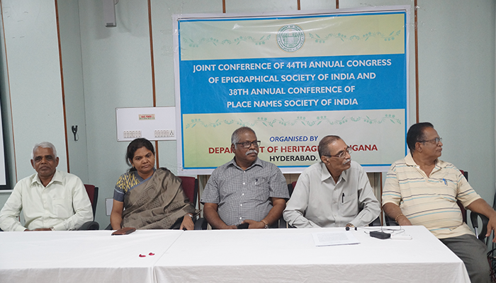 Director_DHT's tweet photo. We have successfully organized the 44th National Seminar of Epigraphic Society of India at Dr. MCRHRD Institute, Hyderabad. This was attended by scholars from all over the country - 18th Feb 2019 #EpigraphicSocietyofIndia #NationalSeminar @TelanganaCMO @KTRTRS @tsdamindia https://t.co/WBykShetND