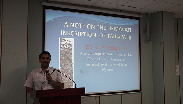 Director_DHT's tweet photo. We have successfully organized the 44th National Seminar of Epigraphic Society of India at Dr. MCRHRD Institute, Hyderabad. This was attended by scholars from all over the country - 18th Feb 2019 #EpigraphicSocietyofIndia #NationalSeminar @TelanganaCMO @KTRTRS @tsdamindia https://t.co/LAa5YMZWC5