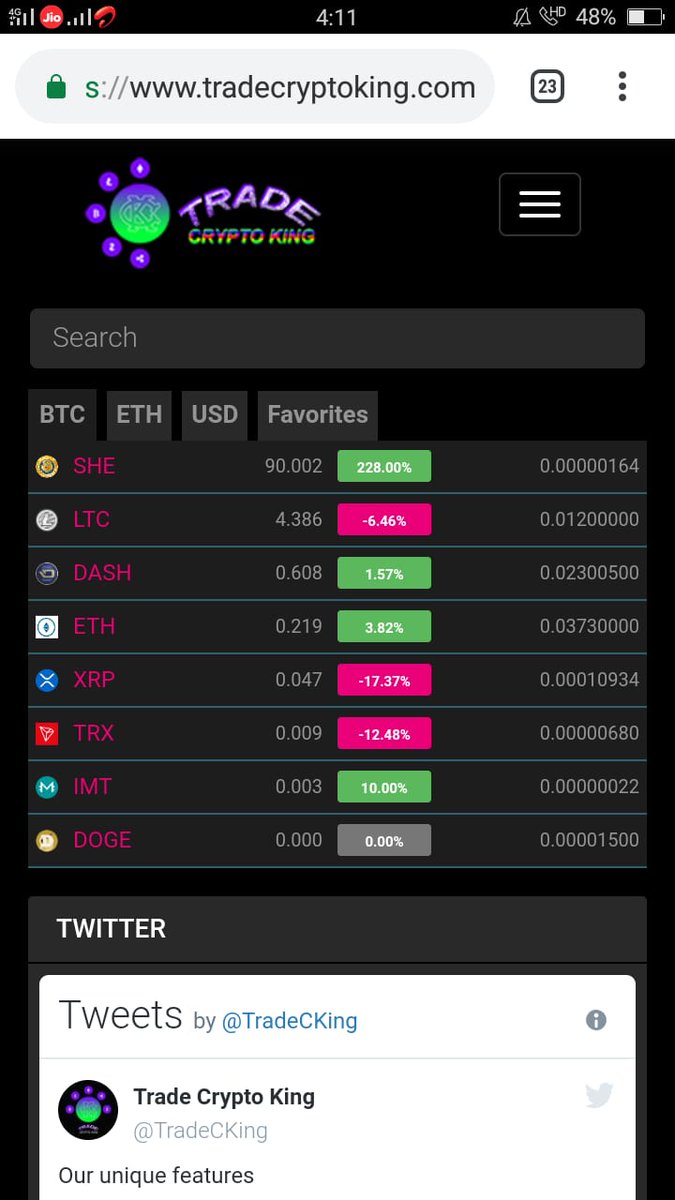 She coin tweet media