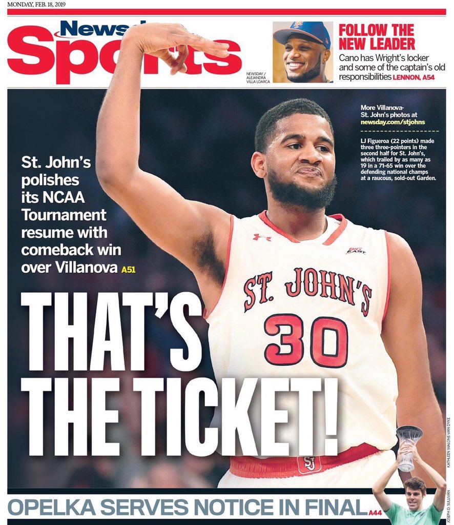 MichaelCoyne's tweet photo. Red Storm grab a pair of tabloid back pages...
@NYDNSports has the best headline, but the smallest space allotted to the Jonnies. Smart play on hit songs from 1958 though! #JohnnyBeGoode #RockinRobin https://t.co/np4Ys9quch