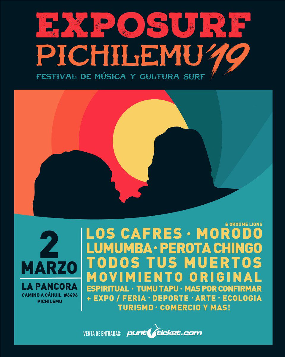 MAD91Familia's tweet photo. #PICHILEMU !!!!
¡El 2 de marzo @MorodoStyle & #OkouméLions estarán en #EXPOSURF!
🌊🌊🌊🌊🌊🌊🌊🌊🌊🌊🌊 https://t.co/irjepk7vNd