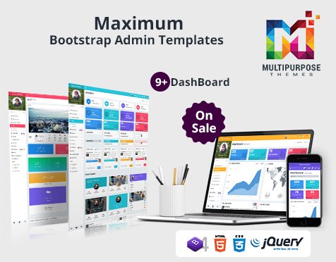 New Update available!! 7+ Dashboard included. Bootstrap 4.1. 3, jQuery 3.3.1.
https://themeforest.net/item/maximum-responsive-bootstrap-admin-dashboard-template/20442130 …
#webdesign #frontend #Bootstrapgrid #uiuxdesigns #webdesigning #UX #crm #CSS3 #AdminPanel #AdminTemplates #Bootstrap4 #Bootstrap4Admin #Bootstrap4AdminDashboard #CMS