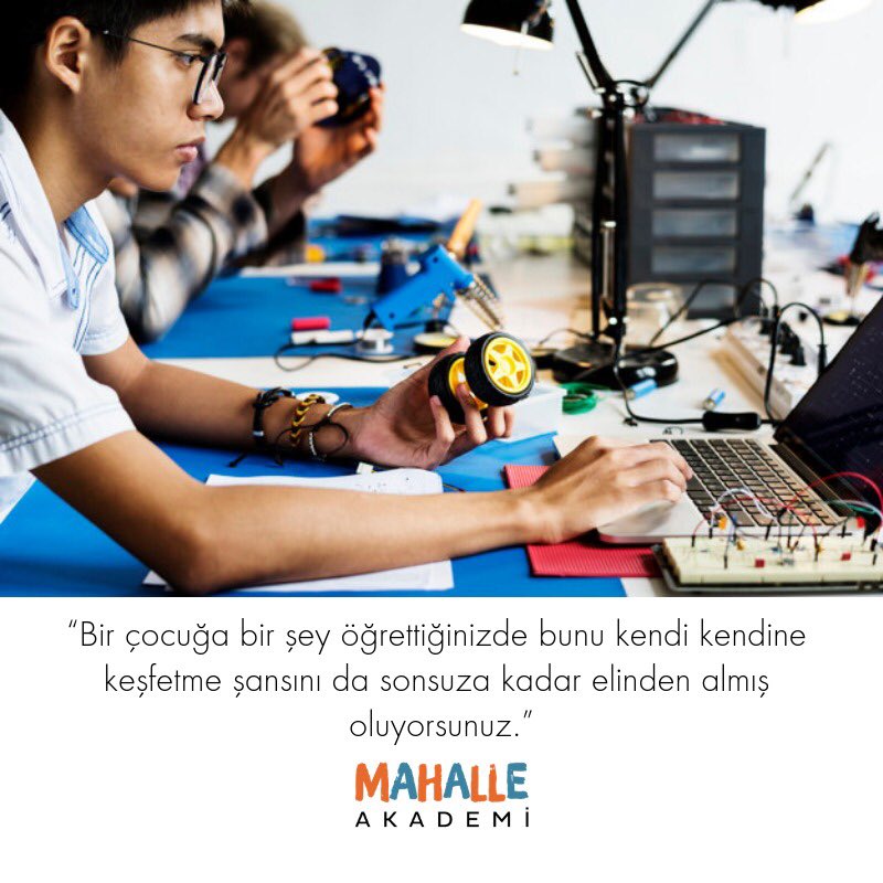 MahalleAkademi's tweet photo. “Bir çocuğa bir şey öğrettiğinizde bunu kendi kendine #keşfetme şansını da sonsuza kadar elinden almış oluyorsunuz.”

"When you teach a child something, you take away forever his chance of #discovering it for himself."

Jean #Piaget https://t.co/BgkOpz9Rmn